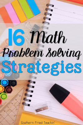 Teaching multiple problem solving strategies in math is a must these days! Here is a comprehensive list of 16 problem solving strategies that you can start using tomorrow in your classroom!