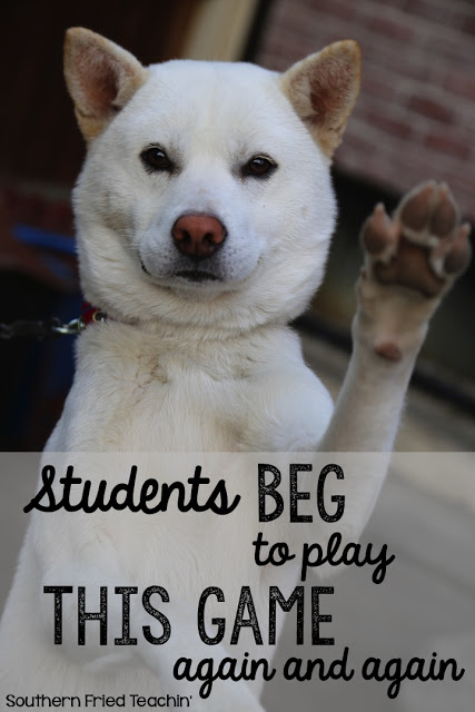 Teachers, your students will beg again and again to play this game....I Have Who Has! You can use it in any subject, and it is a quick and easy review. Click here for a FREE game template and a free math vocabulary game!