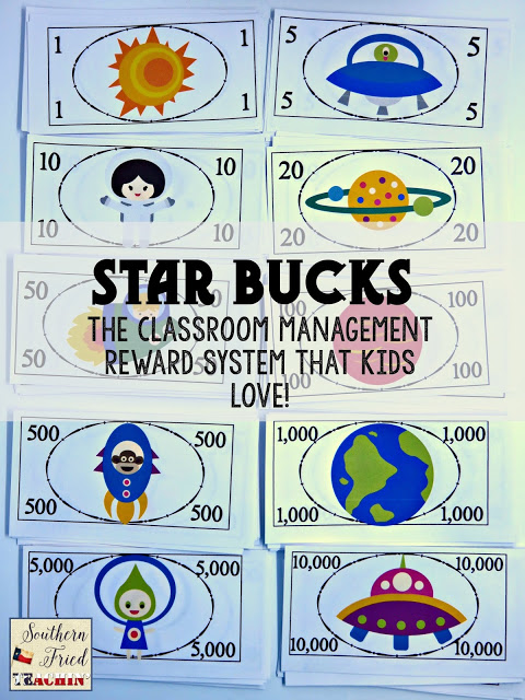 STAR Bucks in the classroom? You bet! Star Bucks are fun and easy classroom economy system that kids love. Great for behavior, homework, and participation. Reinforces place value and responsibility as well. Perfect for the home too!