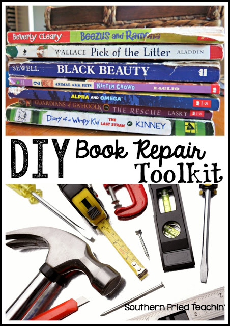 Do you have old, torn, and worn-out books in your classroom library! I've got the perfect solution...my DIY Book Repair Toolkit. And it's easy and cheap! Your students will be able to read the books for years to come, and book cover rips and tears will be a thing of the past!