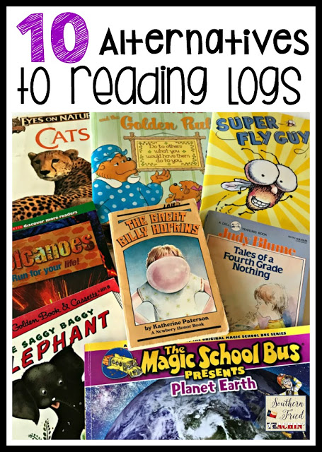 Looking a list of alternatives to reading logs? Here is a list of 10 fun and creative activities for your reading classroom instead of the old, boring reading log. Teacher tested...student approved!