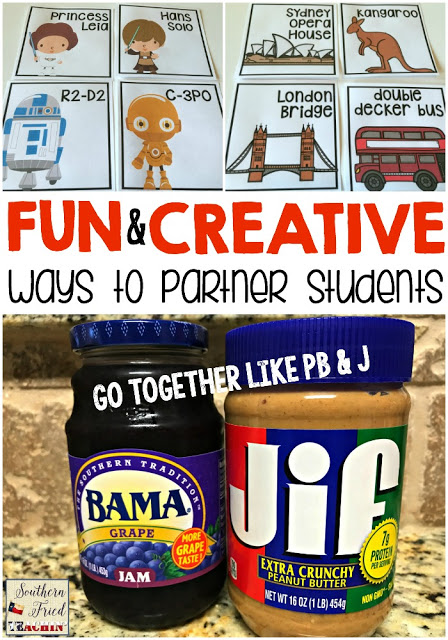 Here is a list of some fun and creative ways to partner students in your classroom and get them up and moving! They will love you for it!