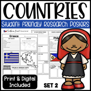 Student friendly research projects on countries around the world