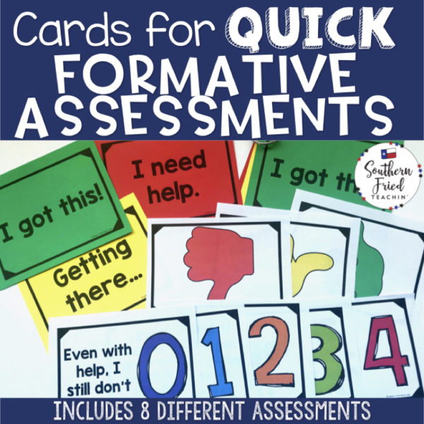 Formative assessments are essential in the classroom, and they should be quick, simple, and easy to implement. These quick formative assessment cards are super easy to use, perfect for assessing when you only have minutes or seconds, and very student friendly.