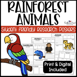 Student friendly research projects on rainforest animals