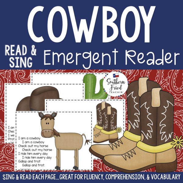 This Cowboy Early Reader is super unique to other readers...you not only read each page, you sing it to "Where Is Thumbkin?". Students love them! Also a FUN way to practice reading, increase fluency through singing and repetition, and improve vocabulary.