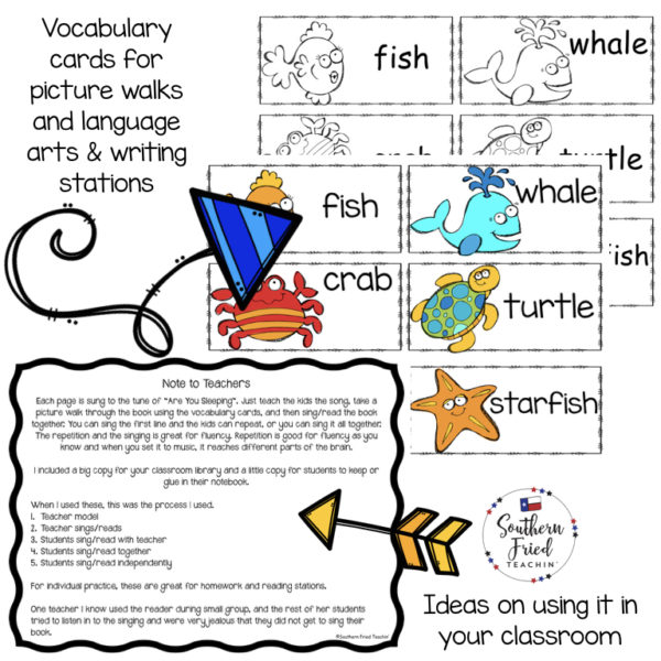 This Ocean Early Reader is super unique to other readers...you not only read each page, you sing it to "Where Is Thumbkin?". Students love them! Also a FUN way to practice reading, increase fluency through singing and repetition, and improve vocabulary.