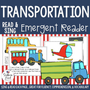 This Transportation Early Reader is super unique to other readers...you not only read each page, you sing it to "Where Is Thumbkin?". Students love them! Also a FUN way to practice reading, increase fluency through singing and repetition, and improve vocabulary.