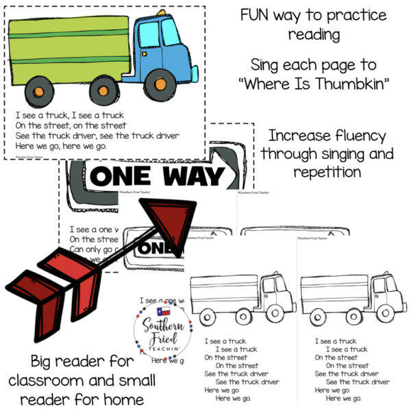 This Transportation Early Reader is super unique to other readers...you not only read each page, you sing it to "Where Is Thumbkin?". Students love them! Also a FUN way to practice reading, increase fluency through singing and repetition, and improve vocabulary.