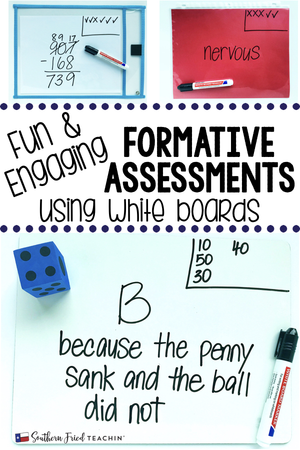 Fun & engaging formative assessments using white boards. Students beg to play them!