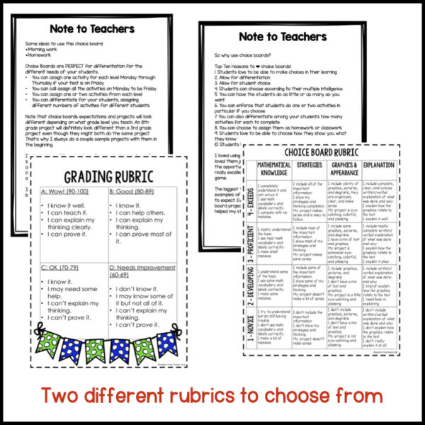 Make learning and practicing vocabulary FUN! These monthly vocabulary choice boards bring student choice, creativity, and differentiation to your classroom, and your students will love it! Since they are using vocabulary words in a meaningful way, they will remember them!