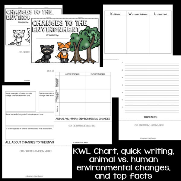 Engaging Changes to the Environment Interactive Flip Book which is perfect for review and assessment