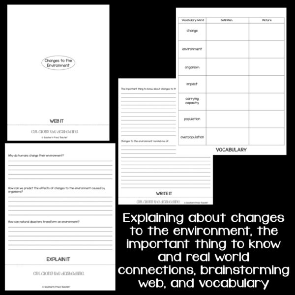 Engaging Changes to the Environment Interactive Flip Book which is perfect for review and assessment