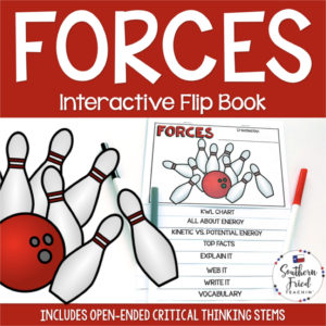 This engaging Forces Interactive Flip Book is an organized student resource that is load with critical thinking stems and questions which makes students really think. It can be used as a stand alone resource or for interactive notebooks. It can be used for so many things...note taking as a class, review, or even assessments. It is also great as a study tool for class and state assessments.