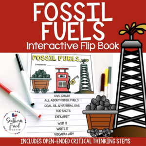 This engaging Fossil Fuels Interactive Flip Book is an organized student resource that is load with critical thinking stems and questions which makes students really think. It can be used as a stand alone resource or for interactive notebooks. It can be used for so many things...note taking as a class, review, or even assessments. It is also great as a study tool for class and state assessments.
