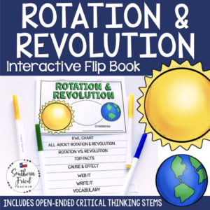 This engaging Rotation & Revolution Interactive Flip Book is an organized student resource that is filled with critical thinking and can be used as a stand alone resource or for interactive notebooks. It is very versatile and can be used for note taking as a class, review, or even assessments. It is also great as a study tool for class and state assessments.