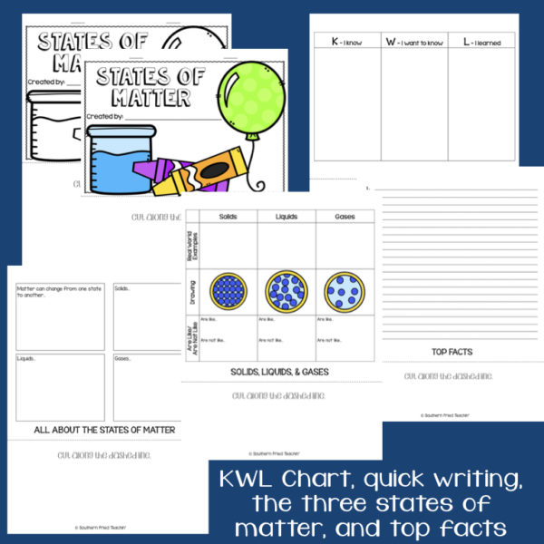 This engaging States of Matter Interactive Flip Book is an organized student resource that is load with critical thinking stems and questions which makes students really think. It can be used as a stand alone resource or for interactive notebooks. It can be used for so many things...note taking as a class, review, or even assessments. It is also great as a study tool for class and state assessments.