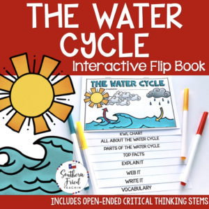 This engaging Sun & Water Cycle Interactive Flip Book is an organized student resource that is load with critical thinking stems and questions which makes students really think. It can be used as a stand alone resource or for interactive notebooks. It can be used for so many things...note taking as a class, review, or even assessments. It is also great as a study tool for class and state assessments.