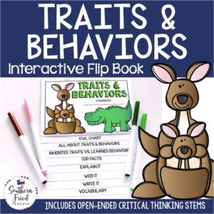 This engaging Inherited Traits & Learned Behaviors Interactive Flip Book is an organized student resource that is load with critical thinking stems and questions which makes students really think. It can be used as a stand alone resource or for interactive notebooks. It can be used for so many things...note taking as a class, review, or even assessments. It is also great as a study tool for class and state assessments.