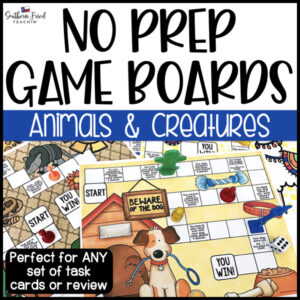 Fun & engaging NO PREP game boards that are perfect to use with task cards, reviews, and worksheets