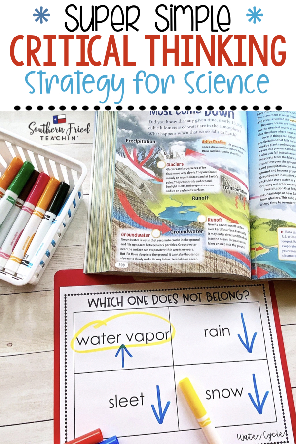 Looking for a super simple yet effective critical thinking strategy for science? Look no further! You can use it for any grade too.
