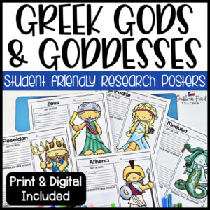 Student friendly research projects on Greek mythology gods and goddesses