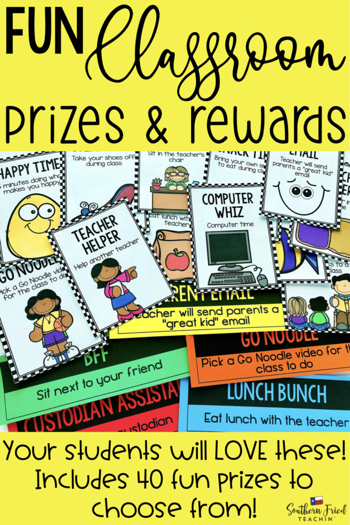 fun classroom prizes and rewards