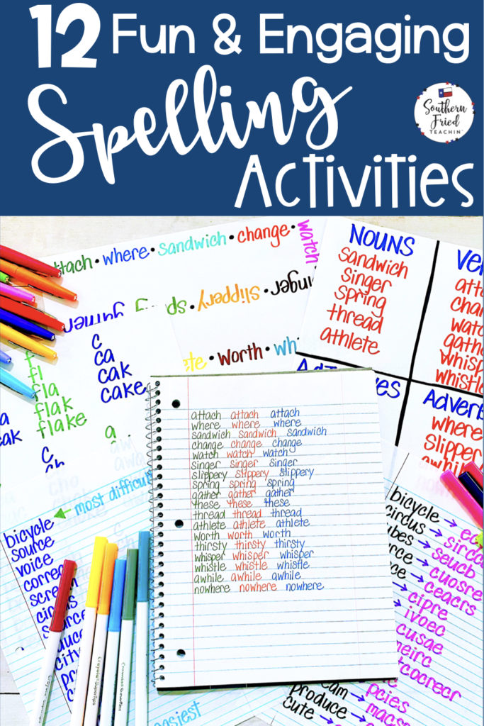 Forget boring spelling activities. Here is a list of 12 fun and engaging spelling activities which kids love!