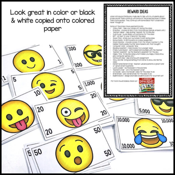 Emoji Bucks are a fun and motivating classroom economy reward system that your students will love