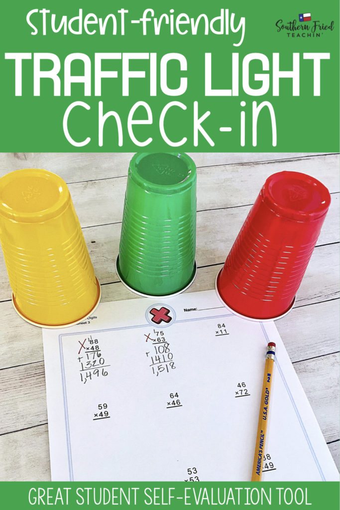 The traffic light check-in system is a simple and visual way for students to assess and become more aware of their learning. And it's easy to implement!