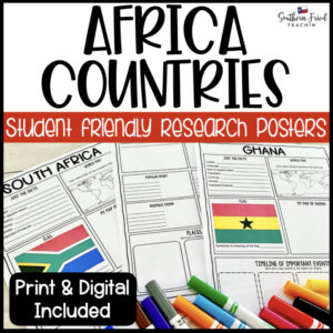 Student friendly research projects on countries in Africa