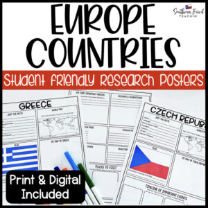 Student friendly research projects on countries in Europe