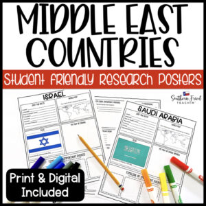 Student friendly research projects on countries in the Middle East